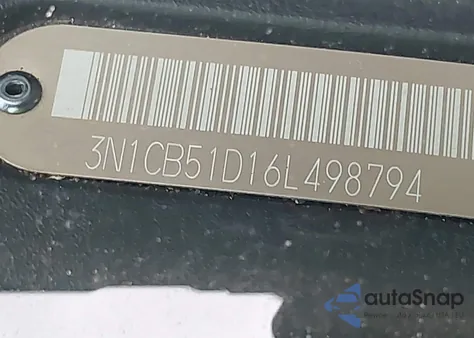 2006 Nissan Sentra 1.8/1.8S z USA, uszkodzony, nr VIN 3N1CB51D16L498794